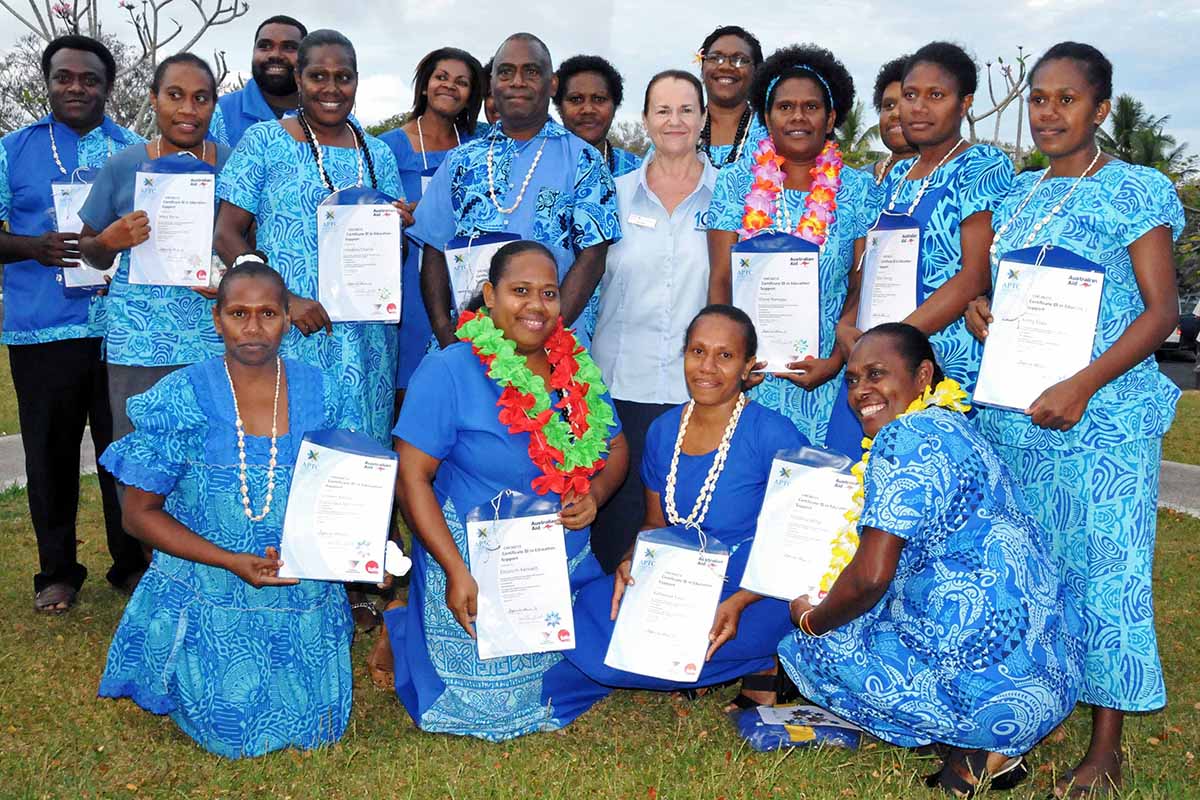 Graduates of the APTC Certificate III in Education Support program