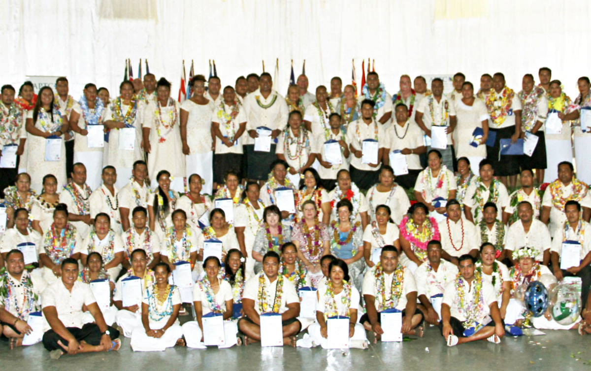 Official group photo of APTC Samoa graduation