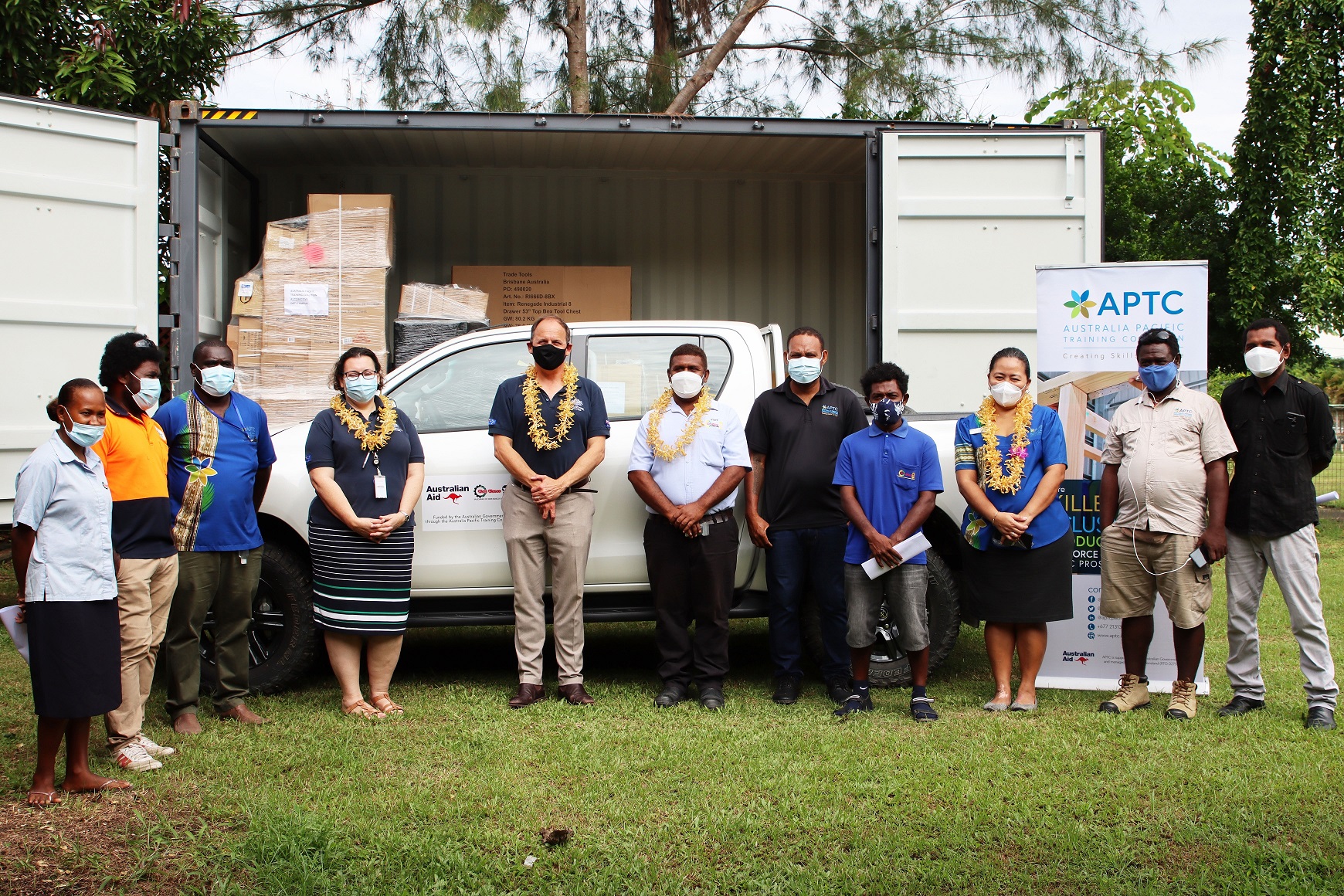 Photo 2-Handover of a vehicle, tools and equipment to Don Bosco Technical Institute